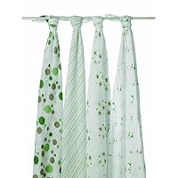 Aden + Anais 100% Cotton Muslin Swaddle Wrap, 4 Pack
