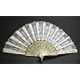 White Lace Folding Fan #G191