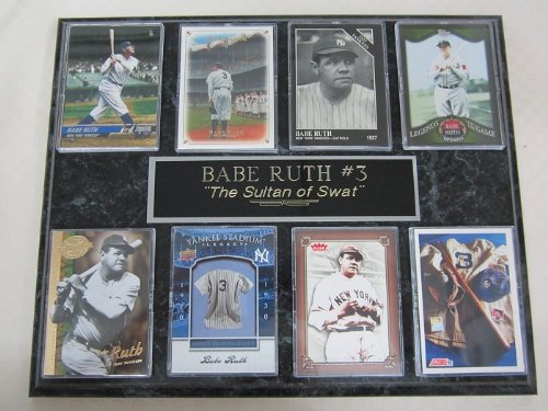 New York Yankees Babe Ruth 8 Card Plaque
