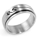 Men's Stainless Steel Dragon Spinner 7.8mm Band Ring