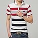 Men's Striped Polo Shirts Short Sleeves With Embroidery