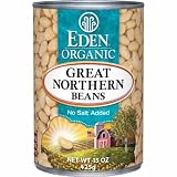 On Sale Eden Organic Great Northern Beans, No Salt Added, 15-Ounce Cans (Pack of 12) by Eden