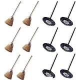Buy 12 Brass-Cup Steel-Wheel Gold Wire Brushes Arbor for Dremel - Cup Wheel