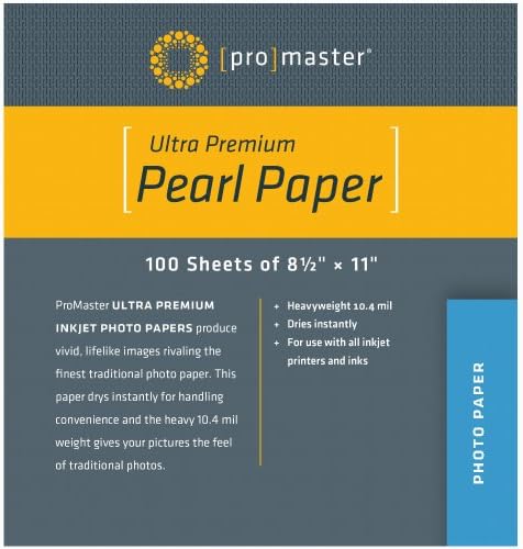 ProMasterUltra Premium Pearl Paper - 8 1/2"x11" - 100 Sheets, (Model 8635)