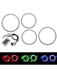 Automotive Parts and Accessories: iJDMTOY Multi-Color 114-SMD RGB LED Angel Eyes Halo Ring Lighting Kit w/ Remote Control for 2009-2012 BMW E90 LCI 328i 335i M3 3-Series Sedan - iJDMTOY Auto Accessories