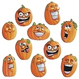 Beistle 4-1/2-Inch Wacky Jack-O-Lantern Cutouts for Halloween, Mini