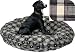 Super Soft Round Bed - 52 in. in Brown Plaid