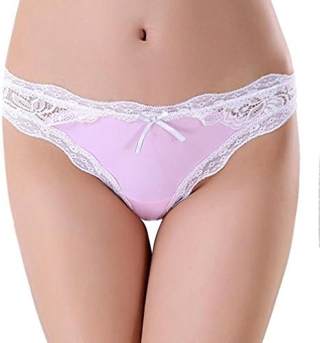 Usstore New Sexy Lace Women Panties Lady Underwear Briefs G String Thongs (L, Pink)