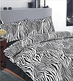 Viceroybedding Animal Print, Zebra Print, Single Duvet Cover Set