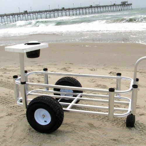 Reels on Wheel Jr. Fishing Cart with Liner Options - 5 rod holder Colors: Mill Frame No Liner