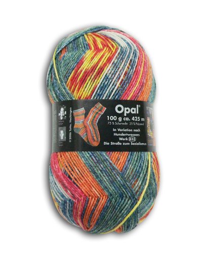 OPAL 靴下用毛糸 1430_Hundertwasser (フンデルトヴァッサー) 100g/玉, 425m
