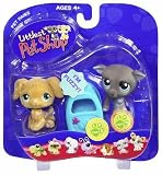 Littlest Pet Shop Pet Pairs Figures Golden Retriever & Baby Great Dane
