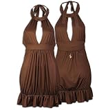 Baby Phat Women's Keyhole Halter Ruffle Bbbl Drss at Baby Phat