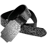 Mecca - Mecca Engraved Antique Nickel Plate Belt