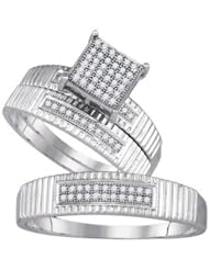 0.20CTW-DIA MICRO-PAVE TRIO SET