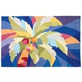 Homefires Accents Bright Palm Tree Indoor Rug, 22-Inch by 34-Inch