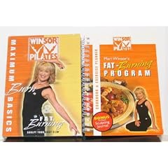 Winsor Pilates 2 WORKOUTS in 1 DVD + BONUS COOKBOOK: MAXIMUM BURN BASICS & FAT BURNING DVD. 1 MAT WORKOUT + 1 CARDIO WORKOUT that will help you lose unwanted pounds & inches in no time!