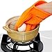 Cool-Shop Heat Silicone BBQ Grill Oven Gloves - Best Heat Protection -Use as BBQ Meat Turner or Oven Mitts-1Pair (Orange)