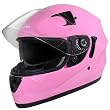 Hawk ST-1150 Glossy Pink Dual-Visor Full-Face Motorcycle Helmet - Color : pink - Size : Small