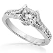 5/8ctw Princess Cut Diamond Wedding Ring in 14k White Gold (HI/I1)