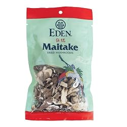 Eden Maitake Mushrooms, Dried Sliced, 0.88-Ounce Packages (Pack of 4)