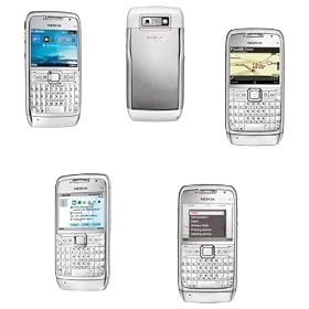 Nokia - E71 - Smartphone - Quadri-bande - Ecran 2,36" - GPS int�gr� - Wifi - Bluetooth - Blanc m�tallis�