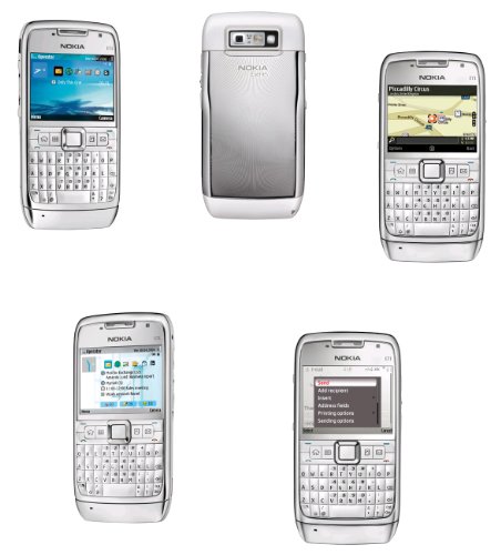 Nokia - E71 - Smartphone - Quadri-bande - Ecran 2,36 - GPS intégré - Wifi - Bluetooth - Blanc métallisé
