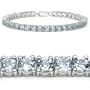 14.40 Carat Genuine Blue Topaz Silver Bracelet