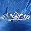 Bridal Wedding Tiara Crown With Round Center Crystal and Drop 44466