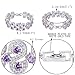 EVER FAITH Silver-Tone CZ February Birthstone Vinstage Style Art Deco Tennis Bracelet Amethyst Color