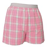 Pink and Green Tartan Plaid Check Cotton Flannel Plaid check boxers boxer shorts available in 3 Youth sizes exposed w false fly