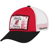 NHL Men's Game Day Structured Adjustable Trucker Cap (New Jersey Devils, One Size Fits All)