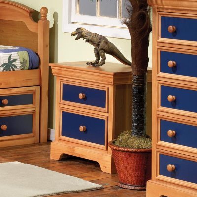 Sunset Trading Crayons 2-Drawer Nightstand Antique Pine - SET027-1