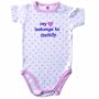 Luvable Friends Sayings Bodysuits for Baby Girls, My -heart- belongs to daddy - 6-9 months