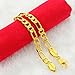 Followmoon Cool 18K Gold Plated Necklace Chain Link For Mens Jewelry