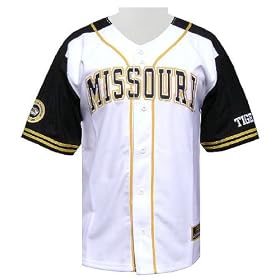 Buy Colosseum Missouri Tigers Slugger Embroidered Baseball Jersey by GametimeUSA