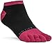 FUN TOES Women's Cotton Toe Socks-Breathable-6 PAIRS Pack-Size 9-11-Lightweight (2 Fun Green/2 Black Coral/2 Grey purple)