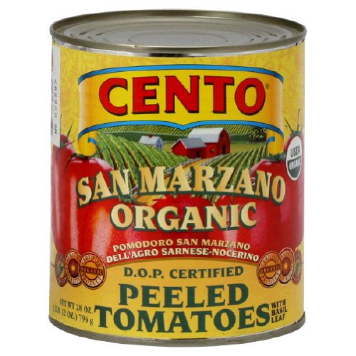 Cento San Marzano Organic DOP Certified Peeled Tomatoes, 28-Ounce Cans (Pack of 12)