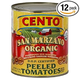 Cento San Marzano Organic DOP Certified Peeled Tomatoes, 28-Ounce Cans (Pack of 12)