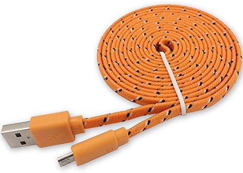 OpeMed(TM) High quality 6 ft Micro-USB Sync and Charge USB Data Cable for Samsung, HTC, LG and Other Smartphone (6FT Orange)