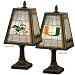 Miami Hurricanes Glass Table 14 Lamp
