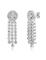 14k WHITE GOLD WOMENS EARRING LE-2276 DIAMOND 0.75CT TW