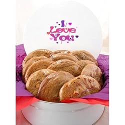 One Dozen Gourmet Cookies in I Love You Gift Tin