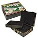 500 Chip Poker Case with Full Color High Quality Graphics - Casino Supplies Chip Case Carousel Polished Wood