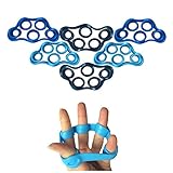 PROCIRCLE Finger Stretcher -Hand Resistance Band ,Good for Grip Strength/Hand Extension/Yoga Exercisers/Stress Relief, Set of 6 PCs