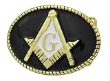 Thumbnail image for Buckle Rage Enamel Black & Gold Masonic Belt Buckle Masons…