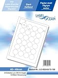 Produkt-Bild: LabelOcean LO-0024-b-70,  2400 Etiketten 40mm rund A4, 70g/qm, geeignet f&uuml;r Inkjetdrucker-, Laserdrucker und Kopierer.