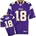 Sidney Rice Jersey: Reebok Purple Replica #18 Minnesota Vikings Jersey - Small