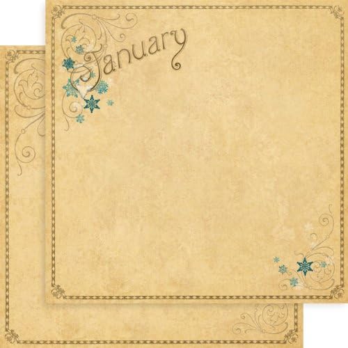 Place In Time Double-Sided Paper 12"X12"-January Foundation