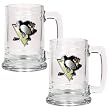 Pittsburgh Penguins NHL 2pc 15oz Glass Tankard Set- Primary Logo by Great American Products